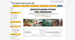 Desktop Screenshot of kontaktlinsenstudio.de