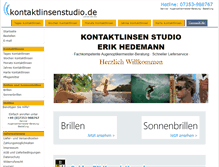 Tablet Screenshot of kontaktlinsenstudio.de